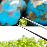 Peridot 4mm faceted Pack of 8 pcs - Natural Peridot Round Cut - Peridot loose Stones