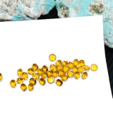 Citrine Round Cut 4mm size Pack of 6 pcs AAA Quality- Natural Citrine Cut - Citrine Loose Stone, Brandy color