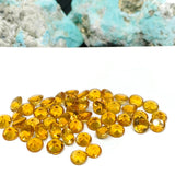 Citrine Round Cut 5mm size Pack of 4 pcs AAA Quality- Natural Citrine Cut Cabochon - Citrine Loose Stone