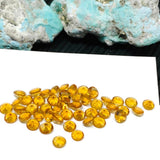 6MM Citrine Round Cut Pack of 2 pcs AAA Quality- Natural Citrine Cut Cabochon - Citrine Loose Stone