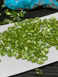 Peridot oval 4x6 mm cut stone - Pack of 8 pcs  - Natural Peridot Faceted oval   - Peridot loose Stones