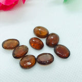 Hessonite Garnet  13X9 MM faceted cabs,  Good quality Cabochons , Brown garnet faceted cabs , , Mozambique mine , Pack of 2 pc.