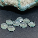 Aquamarine Round Cabs 7 mm - Code #B3 - Aquamarine cabochon Pack of 2 Pcs Good Quality cabs- Blue Aquamarine