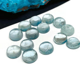 Aquamarine Round Cabs 8 mm - Aquamarine cabochon Pack of 4 Pcs Good Quality cabs- Blue Aquamarine