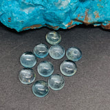 Aquamarine Round Cabs 7 mm - Code B2 - Aquamarine cabochon Pack of 2 Pcs AAA Quality cabs- Blue Aquamarine