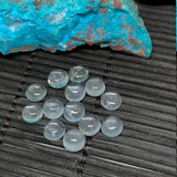 Aquamarine Round Cabs 7 mm - Code #B1 - Aquamarine cabochon Pack of 2 Pcs AAA Quality cabs- Blue Aquamarine