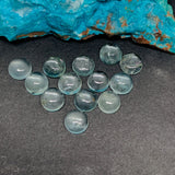 Aquamarine Round Cabs 7 mm - Code #B1 - Aquamarine cabochon Pack of 2 Pcs AAA Quality cabs- Blue Aquamarine