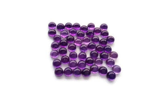 4MM Natural Amethyst Cabs , Pack of 10 Pieces , Top Quality Cabochons , African Amethyst