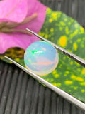 Ethiopian Opal Cabochon 11 mm Size Code #ET28 - Weight 5 cts  AAA Quality Opal Cabochon - Natural Ethiopian Opal Cabs- Video Available