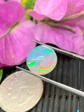 Ethiopian Opal Cabochon 12.50 mm Size Code #ET32 - Weight 5.5 cts  AAA Quality Opal Cabochon - Natural Ethiopian Opal Cabs- Video Available