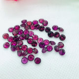 3MM Rhodolite Garnet Round Faceted ,Pack of 8 pcs - Rhodolite Garnet Cut Cabochon - Garnet Loose Stone -AAA Quality Stones , Purple Garnet