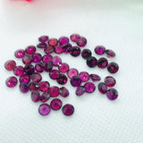 3MM Rhodolite Garnet Round Faceted ,Pack of 8 pcs - Rhodolite Garnet Cut Cabochon - Garnet Loose Stone -AAA Quality Stones , Purple Garnet