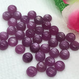 Pink Sapphire 7MM Cabochon , sapphire cabs , Natural Pink Sapphire , Loose precious stone cabs. pack of 2 Pcs