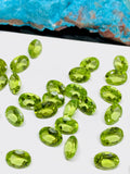 Peridot oval 6X8 mm cut stone - Pack of 4 pcs - Natural Peridot Faceted oval - Peridot loose Stones