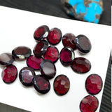 Garnet Oval Faceted 9x11 mm pack of 1 pcs - Garnet Oval Cut Cabochon - Garnet Loose Stone - AAA Quality Stones