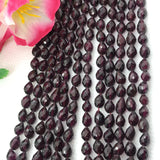 Garnet faceted Drop 4X6 MM , Length 20 Inch , Natural Indian Red garnet , garnet briolette shape , Garnet Drop beads