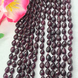 Garnet faceted Drop 4X6 MM  , Length 20 Inch , Natural Indian Red garnet , garnet briolette shape , Garnet Drop beads