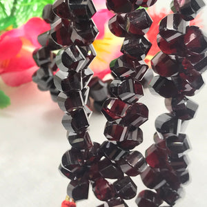 Garnet 7X11 MM faceted Fancy Shape  , Length 8 Inch , Natural Red garnet , garnet briolette shape . Garnet Fancy shape . Unique shape.