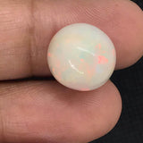 Ethiopian Opal 12MM  10mm Thick Cabochon  Code E#20- Weight 7 cts  AAA Quality  Ethiopian Opal Round Cabs-Video Available , Pack of 1 PC