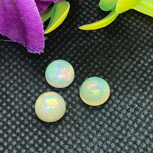 Ethiopian Opal 8MM Cabochon Code E#15- Weight 1.35 cts  AAA Quality  Ethiopian Opal Round Cabs , Pack of 1 PC Video Available