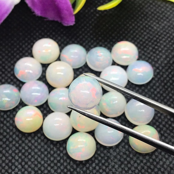 Ethiopian Opal 10MM Cabochon  Code E#14- Weight 2.30 cts  AAA Quality  Ethiopian Opal Round Cabs-, Pack of 1 PC, Video Available