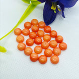 8MM Sea bamboo Coral  cabochon ,  Pink coral Cabs, Gemstone loose cabs . Pink cabochon. Ring size cabs. earring pair , Pack of 6 Pcs.