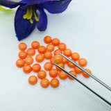 8MM Sea bamboo Coral cabochon , Pink coral Cabs, Gemstone loose cabs . Pink cabochon. Ring size cabs. earring pair , Pack of 6 Pcs.