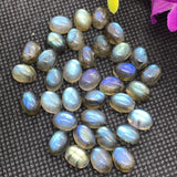 Labradorite Oval 6X8 MM  Cabs. Natural Blue Fire Cabs , Gemstone cabs pack of 8 pc , Gemstone cabs