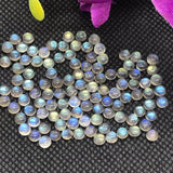 4MM Labradorite Round Cabs. Natural Blue Fire Cabs , Gemstone cabs pack of 10 pc , Gemstone cabs