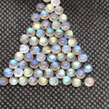 4MM Labradorite Round Cabs. Natural Blue Fire Cabs , Gemstone cabs pack of 10 pc , Gemstone cabs