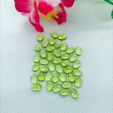 Peridot 4X6MM Oval Cabochons, Good Quality , Pack of 8 Pcs , Loose cabs. green Peridot gemstone. Peridot oval cabs