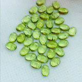 5X7MM Peridot Oval Cabochons, Good Quality , Pack of 5 Pcs.