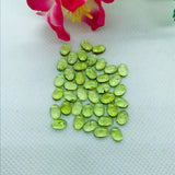 5X7MM Peridot  Oval Cabochons, Good Quality , Pack of 5 Pcs.