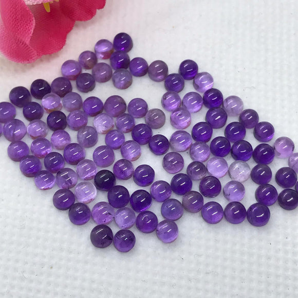 Amethyst 4MM Cabs AA Quality , Pack of 10 Pieces  , African Amethyst cabochon , Loose stone . purple Amethyst cabs