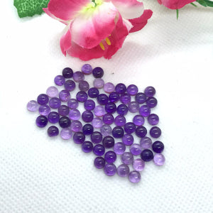 Amethyst 6MM Cabs AA Quality , Pack of 10 Pieces , African Amethyst cabochon , Loose stone . purple Amethyst cabs