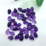 Amethyst 4X6 MM Cabs , Pack of 8 Pieces , AAA Quality Cabochons , African Amethyst cabochon , Loose stone . purple Amethyst Pear cabs