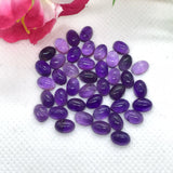 Amethyst 5X7MM Oval Cabochon , Loose gemstone cabs, Purple Amethyst, AAA Quality cabs, Pack of 8 Pcs.