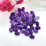 Amethyst 5X7MM Oval Cabochon , Loose gemstone cabs, Purple Amethyst, AAA Quality cabs, Pack of 8 Pcs.