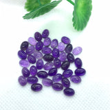 Amethyst 4X6MM Oval Cabochon , Loose gemstone cabs, Purple Amethyst, AA Quality cabs, Pack of 8 Pcs.