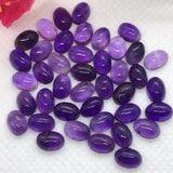 Amethyst 5X7MM Oval Cabochon , Loose gemstone cabs, Purple Amethyst, AAA Quality cabs, Pack of 8 Pcs.