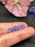 Pack of 5 Pcs Tanzanite Cabochon 5x7 mm Calibrated Size Code #T59 Weight 6 carat -Good Quality Natural Tanzanite Cabs