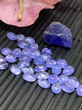 Pack of 5 Pcs Tanzanite Cabochon 4x6 mm Calibrated Size Code #T60 -Good Quality Natural Tanzanite Cabs