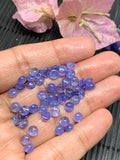 8Pc Tanzanite 4MM Cabochon Round-Good Quality Natural Tanzanite Round Cabs, Origin Tanzania