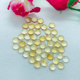 Citrine 8MM AA Quality Round Cabochons , yellow color cabs, Natural Citrine Cabs , Pack of 8 pcs