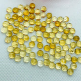 Citrine 7MM AA Quality Round Cabochons , yellow color cabs, Natural Citrine Cabs , Pack of 6 pcs