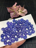 Tanzanite Cabochon Oval 7x9 mm Calibrated Size (1 Piece )Code #T75 -AAA Quality Natural Tanzanite Cabs- Tanzanite Medium Purple Color