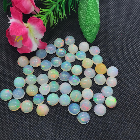 Ethiopian Opal 10MM  Cabochon  Code E#36- Weight 2.75 cts  AAAA Quality  Ethiopian Opal Round Cabs , Pack of 1 PC ,TOP Grade video available