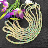 Ethiopian Opal Roundel Beads 4-6MM size, 16 Inch Strand, AAA Quality,- Ethiopian opal Roundel , code #7 , Video Available.