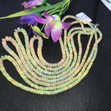 Ethiopian Opal Roundel Beads 4-6MM size, 16 Inch Strand, AAA Quality,- Ethiopian opal Roundel , code #7 , Video Available.