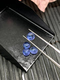 Pack of 4 Pieces 5mm Tanzanite Cabochon Round Calibrated Size ,Quality Natural Tanzanite Cabs- Blue Color Tanzanite